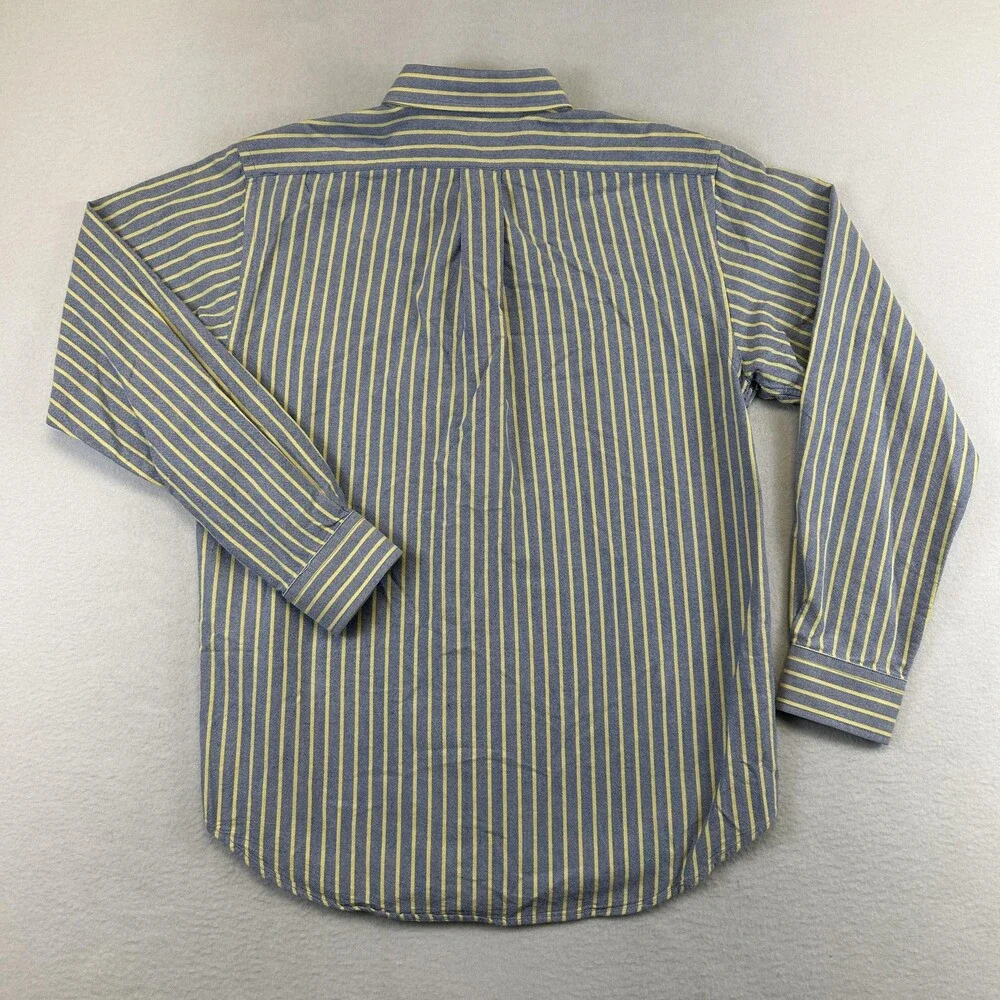 Ralph Lauren Shirt Boys 20 Stripe Button Down Long Sleeve Flesh Pony Logo Casual